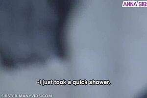 russian teen applies face cream for her boyfriend