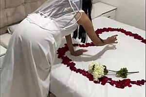 The Best Intense Sex During Honeymoon with Petite 18+ Bride.