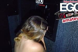 Natascha and Sven Get Wild with Public Blowjob at Ego Cinema Gloryhole!