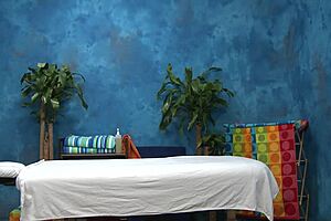 Couples enjoy relaxing massage session together