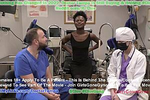 Virgin Rina Arem gets deflowered clinically by Doctor Tampa