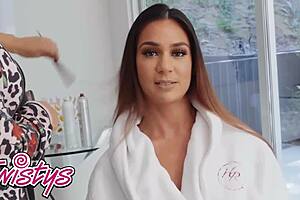 He tells her to kneel, suck, and then arch her ass for fucking