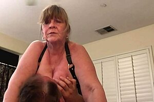 Granny Carmen Rides You Hard in POV and Missionary Fuck Action