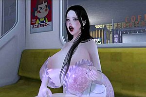 A Busty Woman Gets Surprised By A Large Man On The Train And Decides To Ride