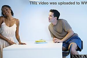 Hot Colombian babe receives surprise visit in apartment