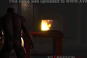 damn, this sub-slut gagged hard and fucked by black cock! 😱