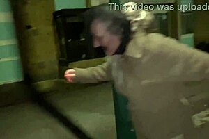 Street Babe Pushes Items Up Shaved Pussy