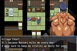 tanned natsuki faces stranger's massive outdoor cumshot in hentai game ep 21