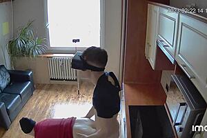 i'm watching this gay slut get fucked on the kitchen counter