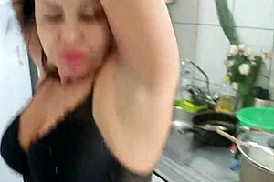 Sarah Rosa Cooks Up Sensual Kitchen Seduction With Big Tits