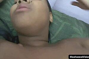 Ebony Woman With Dripping Nipples Gets Fucked By White Man