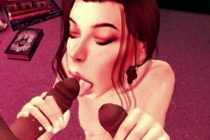 Lara Croft Slaves To Huge Futanari Cock!