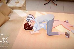 Hey, check out this anime futanari girl blowing and riding in sexy games!