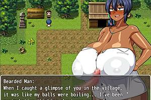 tanned natsuki faces stranger's massive outdoor cumshot in hentai game ep 21