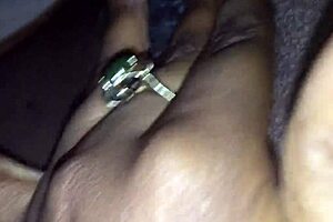 Fingering my tight black creamy pink pussy