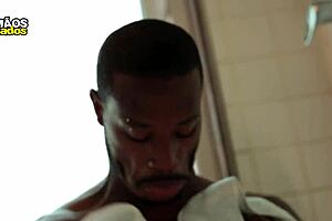 Mature Gay Takes Big Black Dick in Bareback Anal Fucking