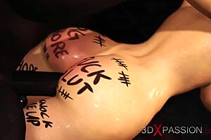 damn, this sub-slut gagged hard and fucked by black cock! 😱