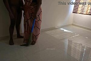 i watch tamil maid prabha jerk my dick between chores