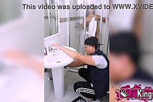 Wow! Amateur Latina Daniela Nerea Strips Naked for Plumber and Gets Nailed