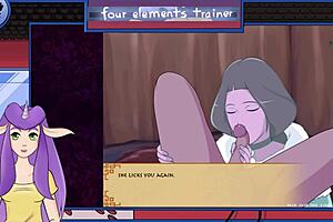 Avatar the last airbender trainer gives milfy blowjob with moaning and orgasm 😍