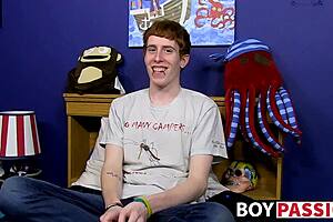 Redhead Twink Gets Interviewed Then Fucked Hard In Solo Anal Session!