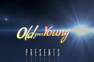 Old man passionately fucks young babe on couch