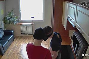 i'm watching this gay slut get fucked on the kitchen counter