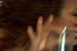 big titted ebony walks naked on set