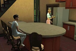 Damn! Stepmom bangs nerdy stepson after catching him jerking off