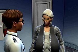 Sims 4 parody at Po-Leece Academy 3 with cartoon shower scenes