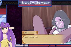 Avatar the last airbender trainer gives milfy blowjob with moaning and orgasm 😍