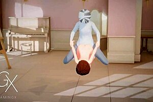 Hey, check out this anime futanari girl blowing and riding in sexy games!