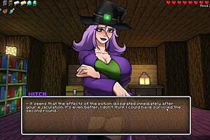 i'm the witch testing potion for giant cock in hornycraft