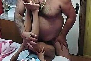 She moans, Pound my tight ass deep!