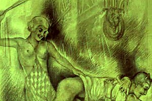 Vintage Erotic Illustration Showcasing Retro Anime Style and Antique Charm