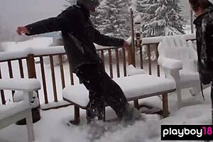 Playboy model chelsie aryn strips nude in desert outdoor