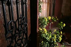 April O'Neil and Kristen Scott licking big tits in lesbian orgasm?