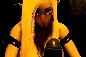 fallen princess says, 'bend over for my monster cock in this threesome'