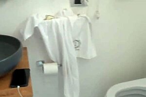 Famous pornstar Malena gives blowjob to Christian Clay in sauna