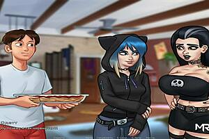 summertimesaga - jerk off her big ass pussy in this uncensored anime hentai babe scene