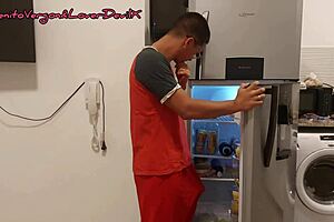 Gamer with big cock and horny friend having sex