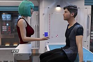 stranded in space, kissing the hot doctor playfully