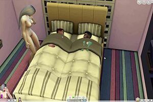 the sims 4 cartoon 3some in first person anime style