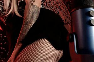 bbw fetish asmr with rubbing sounds on feet and stockings for voyeurs