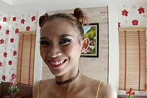 dude, this tiny asian fuck doll just got creampied hard after casting!