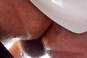 Hot close-up of anal sex with big dildos penetrating deeply