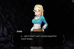 Zelda engages in anal and blowjob in the spirit orbs porn game