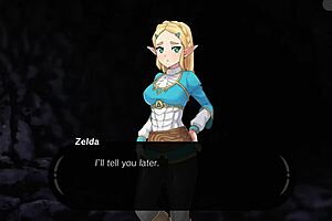Zelda engages in anal and blowjob in the spirit orbs porn game