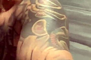 Muscular Bodybuilder Viktor Rom Masturbates Solo with Big Black Cock Outdoors in Gay Anal Slave Scene