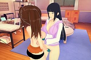 Hinata And Diane Lesbian Fuck In Naruto Seven Deadly Sins Hentai